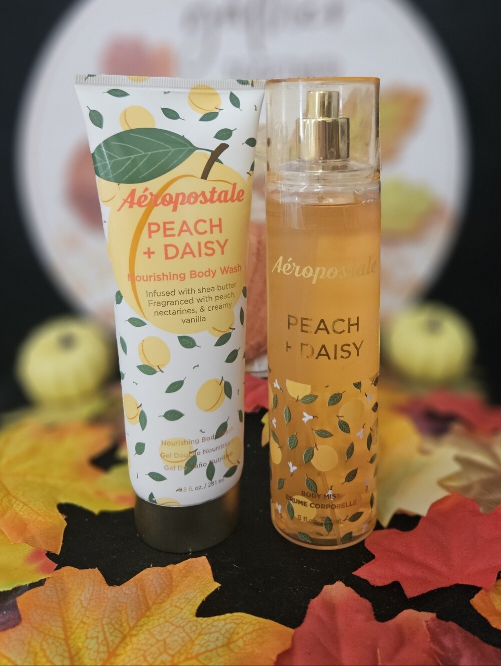 NWT Aéropostale Peach + Daisy 2-piece Set - Peach & Green
